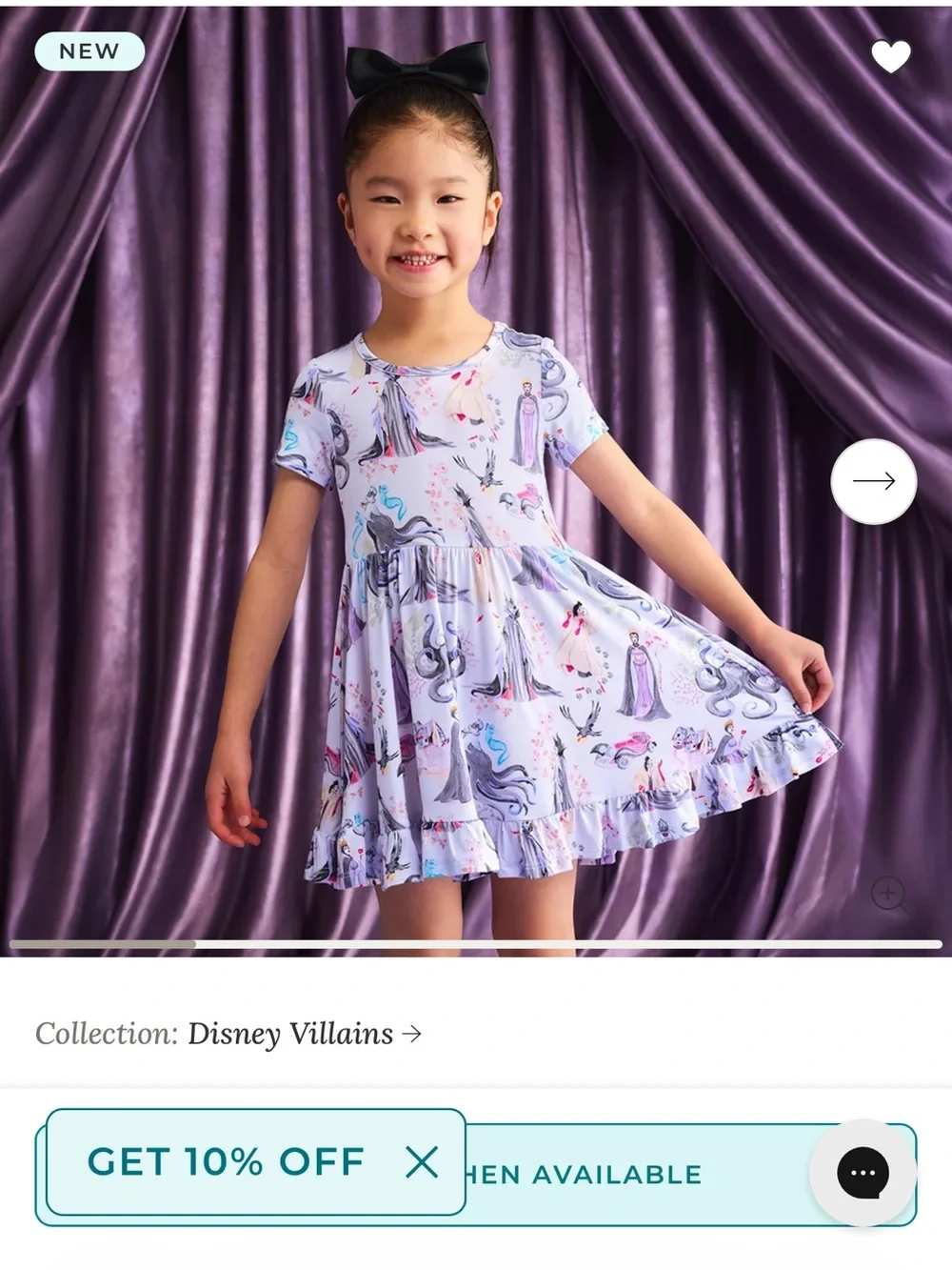 Posh Peanut Ruffle Twirl Dress Disney Villains 10/12